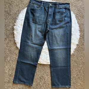 Royal Blue Jeans Straight Fit Mens Size 38